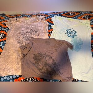 Earth Yoga & Faded Glory Women’s Cotton Short Sleeve Tee V-Neck